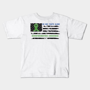 No One Fights Alone Neurofibromatosis Awareness Kids T-Shirt